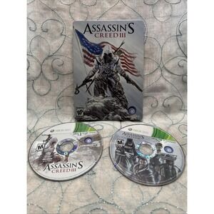 Assassins Creed 3 Xbox 360 In Metal Tin,‎ Untested, Has Some Scratches